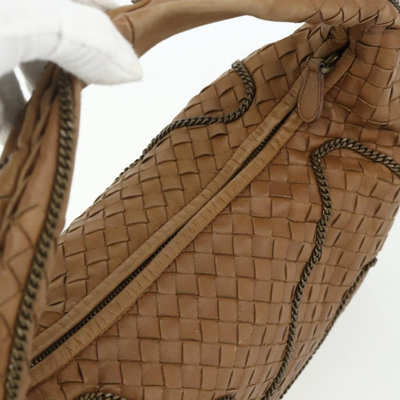 BOTTEGA VENETA INTRECCIATO Hand Bag Leather Brown 169866 Auth ep14255V