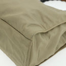 GUCCI Bamboo Hand Bag Nylon Beige Silver 002 1016 Auth ep14257-9