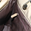 GUCCI Bamboo Hand Bag Nylon Beige Silver 002 1016 Auth ep14257-20