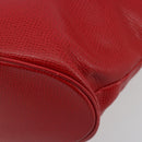Christian Dior Tote Bag Leather Red Gold Auth ep14258-10