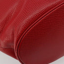 Christian Dior Tote Bag Leather Red Gold Auth ep14258-13