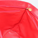 Christian Dior Tote Bag Leather Red Gold Auth ep14258-18