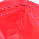 Christian Dior Tote Bag Leather Red Gold Auth ep14258-19
