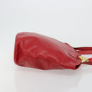 Christian Dior Tote Bag Leather Red Gold Auth ep14258-4
