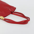 Christian Dior Tote Bag Leather Red Gold Auth ep14258-7