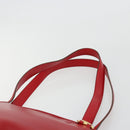 Christian Dior Tote Bag Leather Red Gold Auth ep14258-8