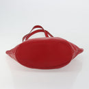 Christian Dior Tote Bag Leather Red Gold Auth ep14258-9