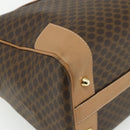 CELINE Macadam Canvas Boston Bag PVC Leather Brown Gold Auth ep14259A-14