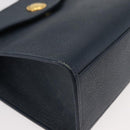 Christian Dior Hand Bag Leather 2way Navy Gold Auth ep14265-9