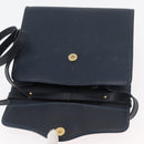 Christian Dior Hand Bag Leather 2way Navy Gold Auth ep14265-10