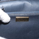 Christian Dior Hand Bag Leather 2way Navy Gold Auth ep14265-20