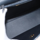 Christian Dior Hand Bag Leather 2way Navy Gold Auth ep14265-11