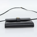 GUCCI Shoulder Bag Leather Black Gold Auth ep14267A-11