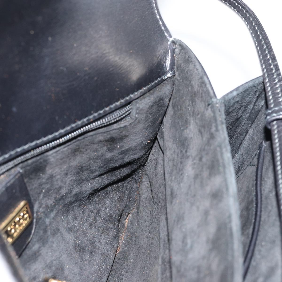 GUCCI Shoulder Bag Leather Black Gold Auth ep14267A | Brand Street