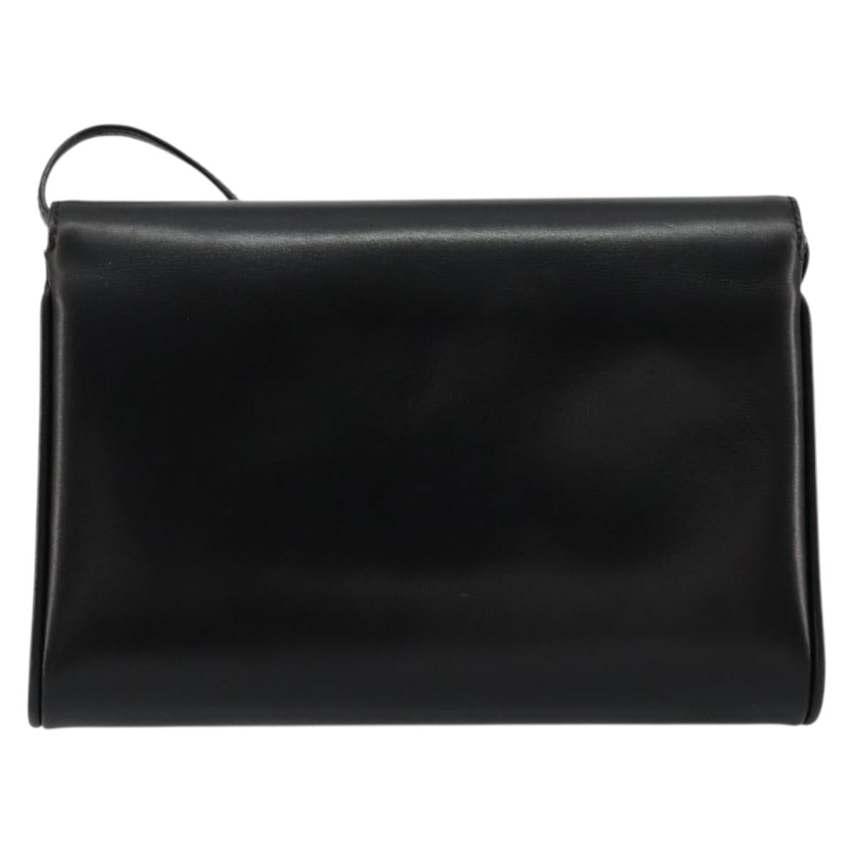 GUCCI Shoulder Bag Leather Black Gold Auth ep14267A | Brand Street