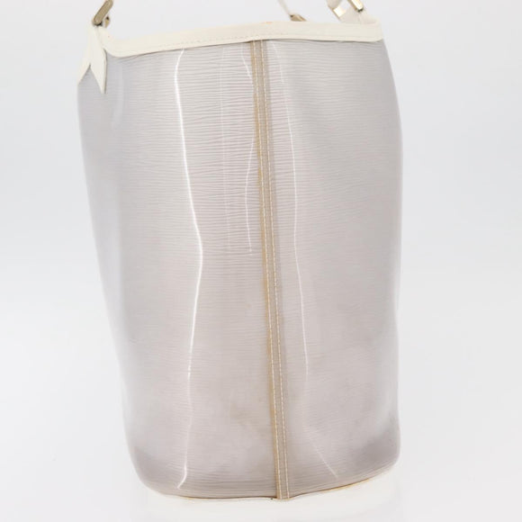 LOUIS VUITTON Epi Plage Lagoon Bay Tote Bag White Clear M92151 LV Auth ep14269