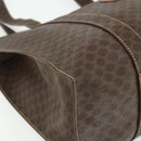 CELINE Macadam Canvas Tote Bag PVC Leather Brown Gold Auth ep14273A-11
