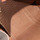 CELINE Macadam Canvas Tote Bag PVC Leather Brown Gold Auth ep14273A-16