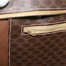 CELINE Macadam Canvas Tote Bag PVC Leather Brown Gold Auth ep14273A-19