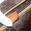 CELINE Macadam Canvas Tote Bag PVC Leather Brown Gold Auth ep14273A-22
