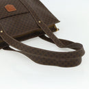 CELINE Macadam Canvas Tote Bag PVC Leather Brown Gold Auth ep14273A-7