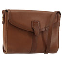 Burberrys Shoulder Bag Leather Brown Gold Auth ep14277-1