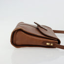 Burberrys Shoulder Bag Leather Brown Gold Auth ep14277-3