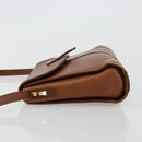 Burberrys Shoulder Bag Leather Brown Gold Auth ep14277-4