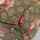 GUCCI GG Supreme Boston Bag PVC Beige Silver 409529 Auth ep14278-12