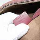 GUCCI GG Supreme Boston Bag PVC Beige Silver 409529 Auth ep14278-23