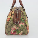 GUCCI GG Supreme Boston Bag PVC Beige Silver 409529 Auth ep14278-4