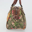 GUCCI GG Supreme Boston Bag PVC Beige Silver 409529 Auth ep14278-5