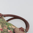 GUCCI GG Supreme Boston Bag PVC Beige Silver 409529 Auth ep14278-8