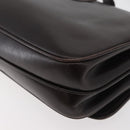 GUCCI Shoulder Bag Leather Brown Gold Auth ep14284-16