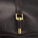 GUCCI Shoulder Bag Leather Brown Gold Auth ep14284-17