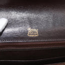 GUCCI Shoulder Bag Leather Brown Gold Auth ep14284-18