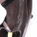 GUCCI Shoulder Bag Leather Brown Gold Auth ep14284-11