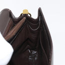 GUCCI Shoulder Bag Leather Brown Gold Auth ep14284-19
