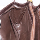 GUCCI Shoulder Bag Leather Brown Gold Auth ep14284-20
