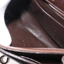 GUCCI Shoulder Bag Leather Brown Gold Auth ep14284-22