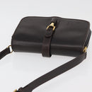 GUCCI Shoulder Bag Leather Brown Gold Auth ep14284-6