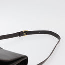 GUCCI Shoulder Bag Leather Brown Gold Auth ep14284-8