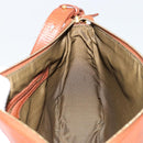 FENDI Shoulder Bag Leather Brown Gold Auth ep14286A-20