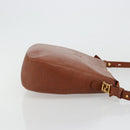 FENDI Shoulder Bag Leather Brown Gold Auth ep14286A-3