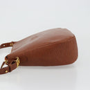 FENDI Shoulder Bag Leather Brown Gold Auth ep14286A-4