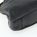 GUCCI Bamboo Shoulder Bag Leather 2way Black Gold 001 1577 Auth ep14290-15