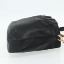 GUCCI Bamboo Shoulder Bag Leather 2way Black Gold 001 1577 Auth ep14290-5