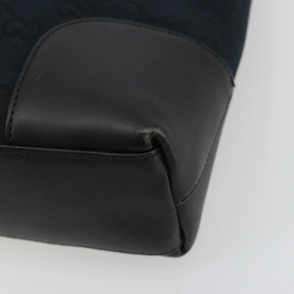 GUCCI GG Canvas Shoulder Bag Black Gold 001 4231 Auth ep14295A
