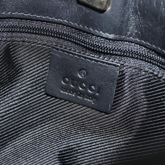 GUCCI GG Canvas Shoulder Bag Black Gold 001 4231 Auth ep14295A