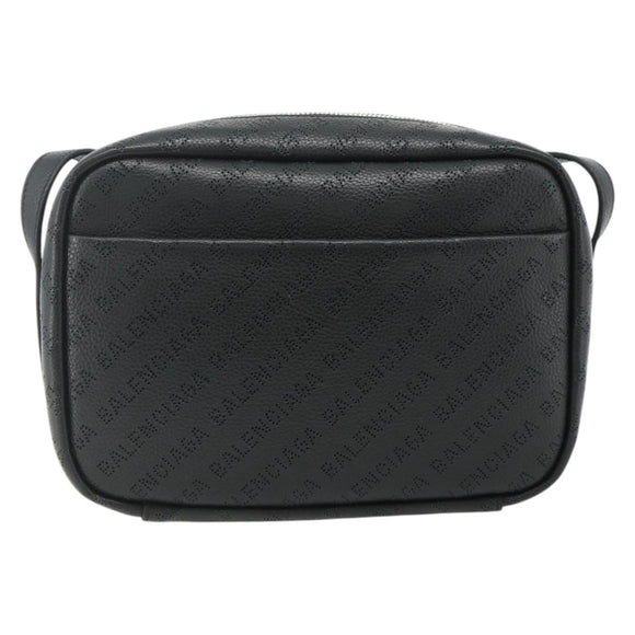 BALENCIAGA Every Day Shoulder Bag Leather Black 679267 Auth ep14300V